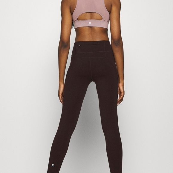 Sweaty Betty Maroon Power Full-Length Active Leggings - Picture 3 of 6